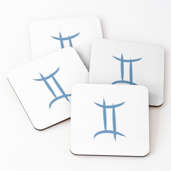 Item preview, Steel Blue Gemini Twins Zodiac Symbol Design designed and sold by pattern-archive.