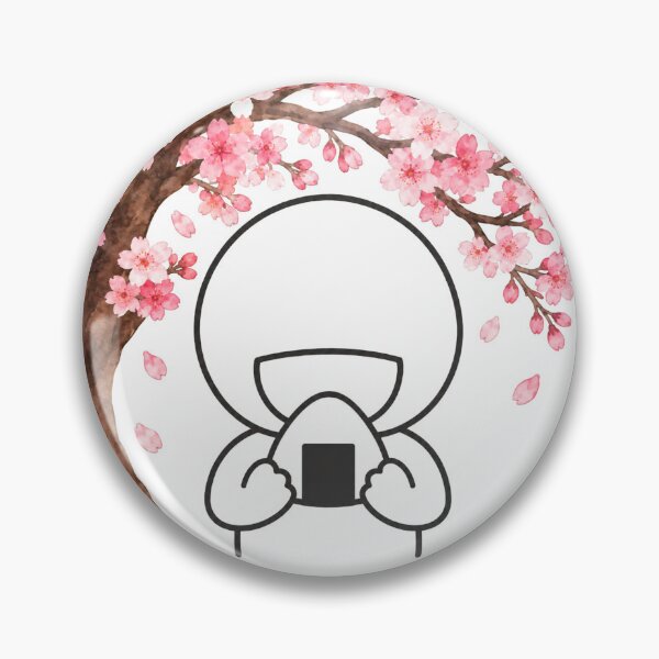Item preview, Onigiri Rice Ball under Sakura Cherry Blossom - Hanami Picnic Pictogram designed and sold by japan-picto.