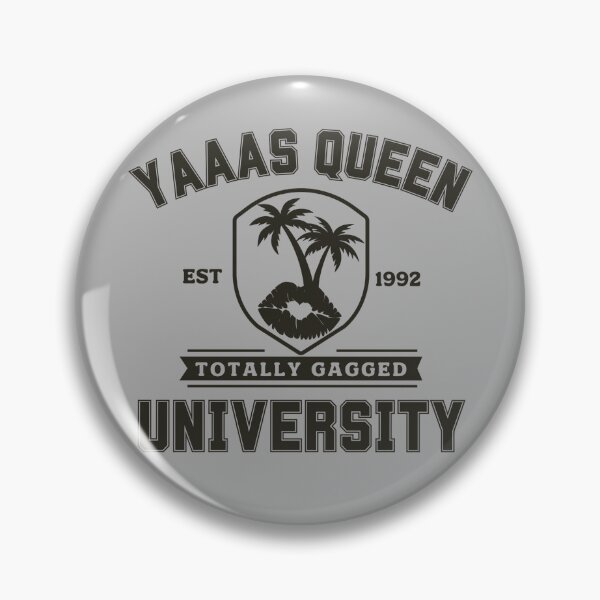 Item preview, Funny Drag Queen University Logo Gray Black designed and sold by TackyTime.