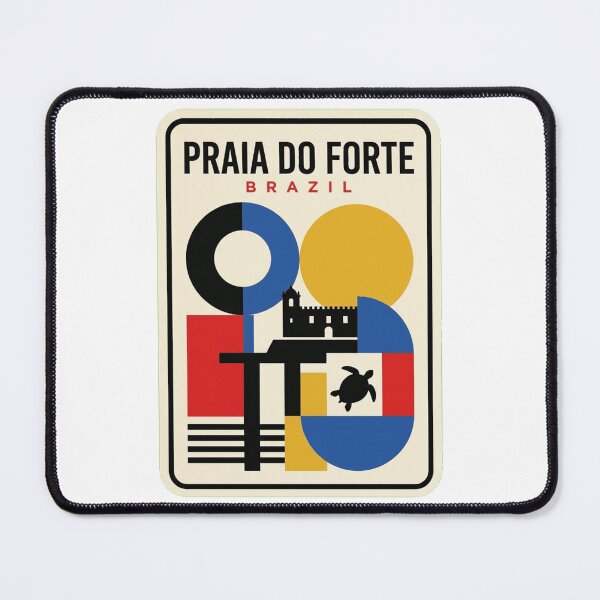 Item preview, Retro Praia Do Forte Bauhaus Geometric Skyline designed and sold by k3rstman1.