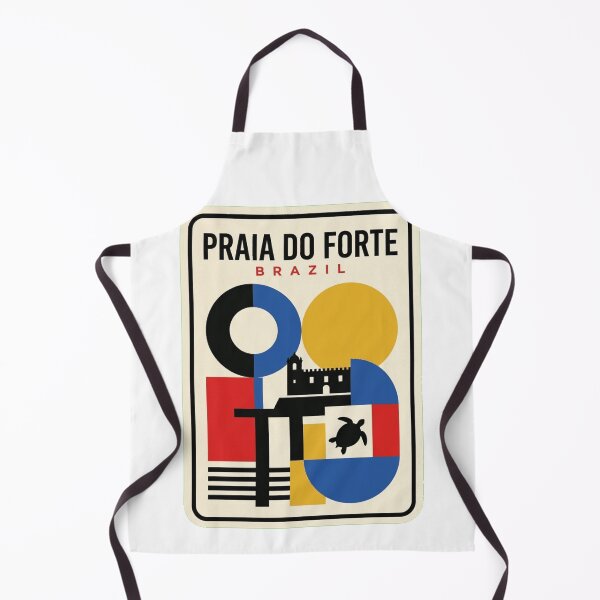 Item preview, Retro Praia Do Forte Bauhaus Geometric Skyline designed and sold by k3rstman1.