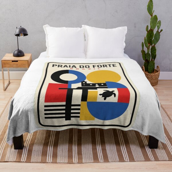 Item preview, Retro Praia Do Forte Bauhaus Geometric Skyline designed and sold by k3rstman1.