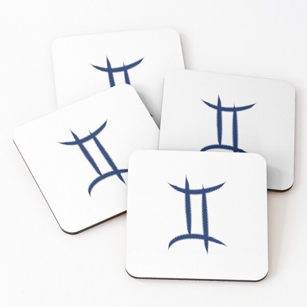 Item preview, Navy Blue Gemini Twins Zodiac Symbol Design designed and sold by pattern-archive.
