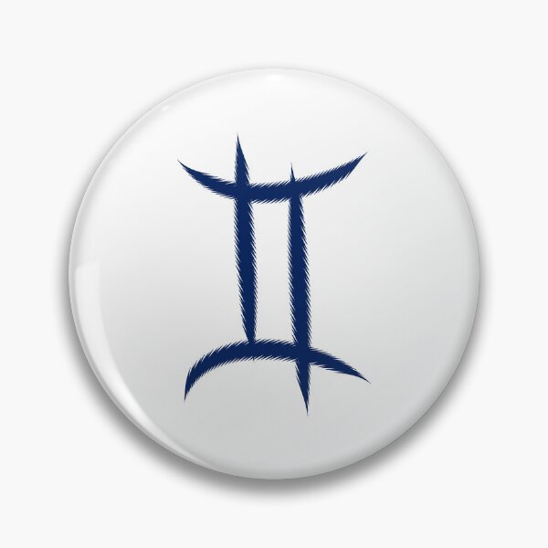 Item preview, Navy Blue Gemini Twins Zodiac Symbol Design designed and sold by pattern-archive.