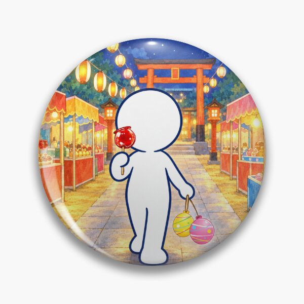Item preview, Japanese Festival Market Ennichi - Candy Apple Torii Night Pictogram designed and sold by japan-picto.