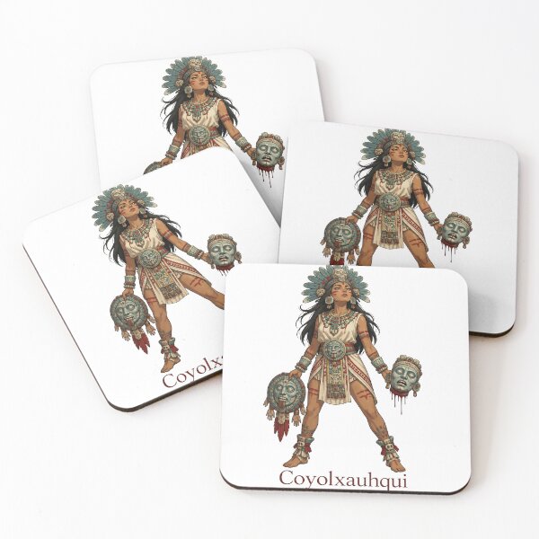 Item preview, Coyolxauhqui, the Mexica (Aztec) Goddess of the Moon designed and sold by ArteTeoma.