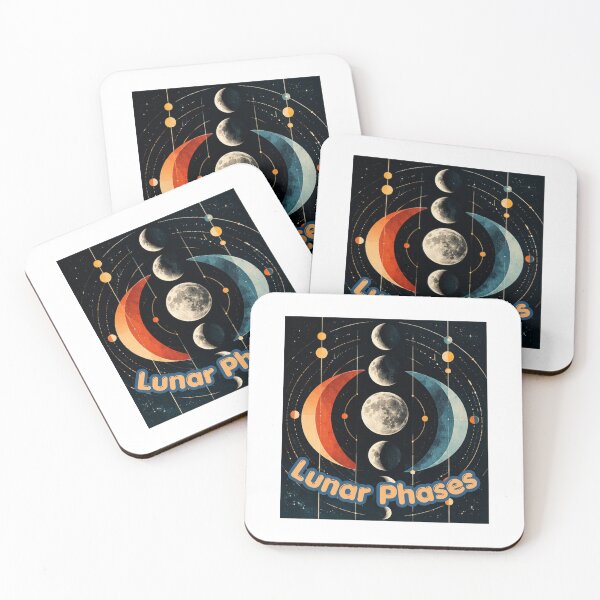 Item preview, Lunar Phases Geometry Moon designed and sold by Astronomerwilly.