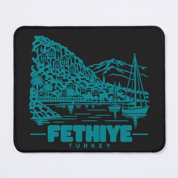 Item preview, Fethiye Turkey Line Art Coastline Poster designed and sold by CMYKStudio.