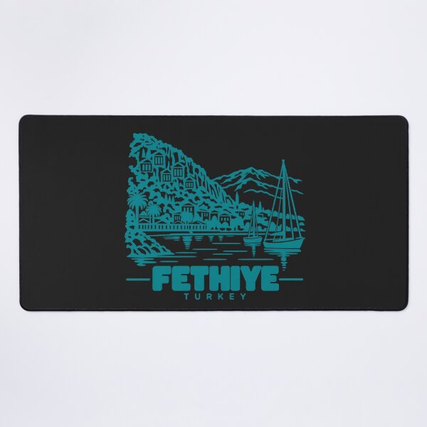 Item preview, Fethiye Turkey Line Art Coastline Poster designed and sold by CMYKStudio.
