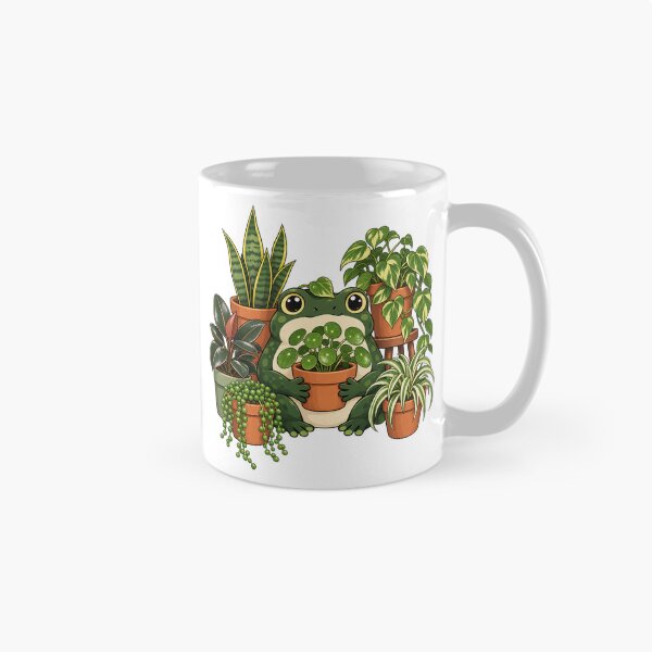 Item preview, Cute Frog Houseplant Collector with Potted Plants designed and sold by skyartdesign.