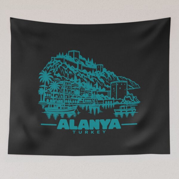 Item preview, Alanya Turkey Line Art Coastline Poster designed and sold by CMYKStudio.