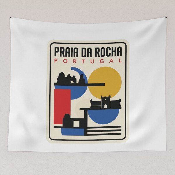 Item preview, Retro Praia Da Rocha Bauhaus Geometric Skyline designed and sold by k3rstman1.