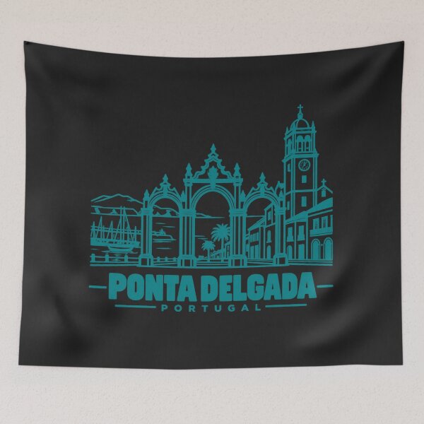 Item preview, Ponta Delgada Portugal Line Art Coastline Poster designed and sold by CMYKStudio.