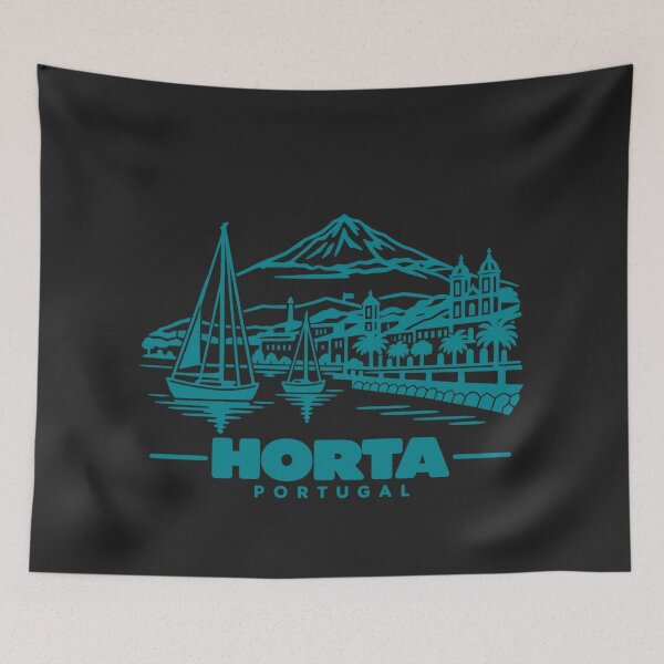 Item preview, Horta Portugal Line Art Coastline Poster designed and sold by CMYKStudio.