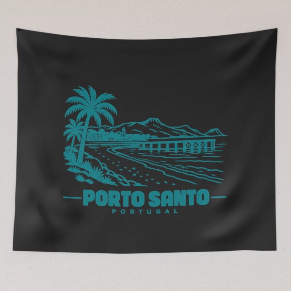 Item preview, Porto Santo Portugal Line Art Coastline Poster designed and sold by CMYKStudio.