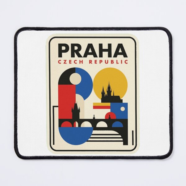 Item preview, Retro Praha Bauhaus Geometric Skyline designed and sold by k3rstman1.