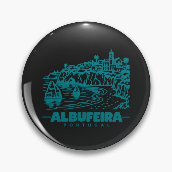 Item preview, Albufeira Portugal Line Art Coastline Poster designed and sold by CMYKStudio.