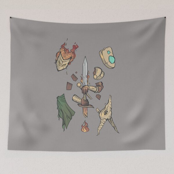 Item preview, Dead Cells Trio Ensemble Fire Bone Robot-63 designed and sold by LauraEngelhardt.