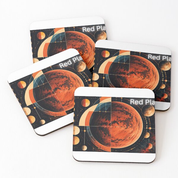 Item preview, Red Planet Geometry Mars art designed and sold by Astronomerwilly.