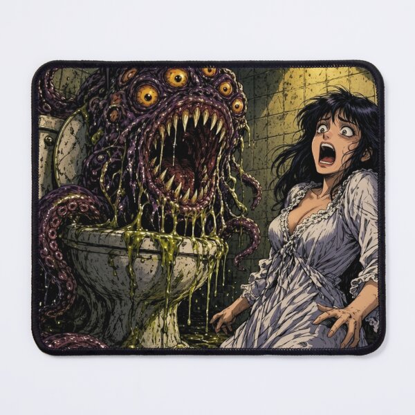 Item preview, Toilet Monster Retro Horror Comic designed and sold by JonelleTshirts.
