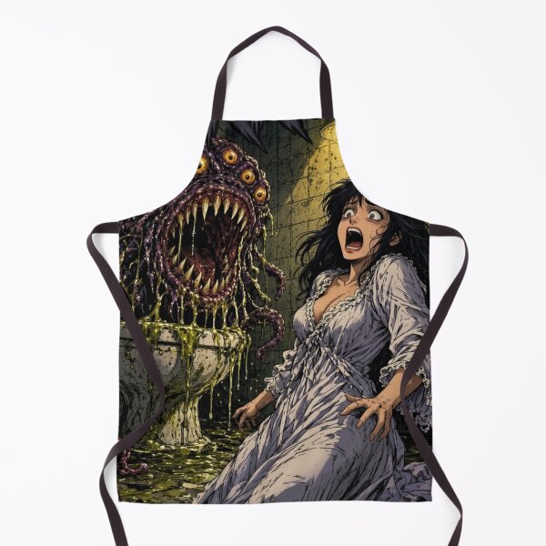 Item preview, Toilet Monster Retro Horror Comic designed and sold by JonelleTshirts.