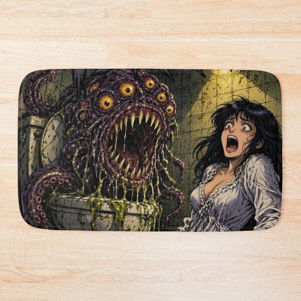 Item preview, Toilet Monster Retro Horror Comic designed and sold by JonelleTshirts.