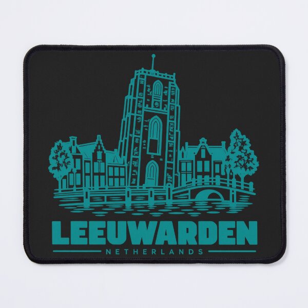 Item preview, Leeuwarden Netherlands Line Art Landmark Poster designed and sold by CMYKStudio.