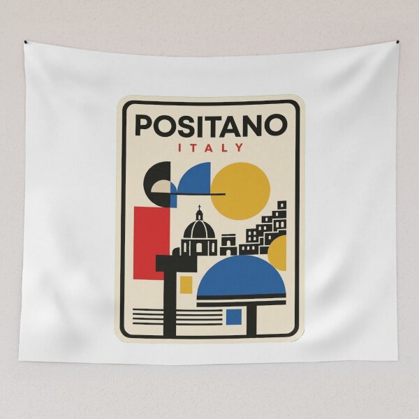 Item preview, Retro Positano Bauhaus Geometric Skyline designed and sold by k3rstman1.