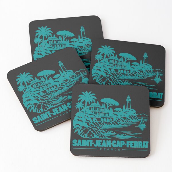 Item preview, Saint Jean Cap Ferrat France Line Art Coastline Poster designed and sold by CMYKStudio.