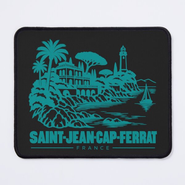 Item preview, Saint Jean Cap Ferrat France Line Art Coastline Poster designed and sold by CMYKStudio.