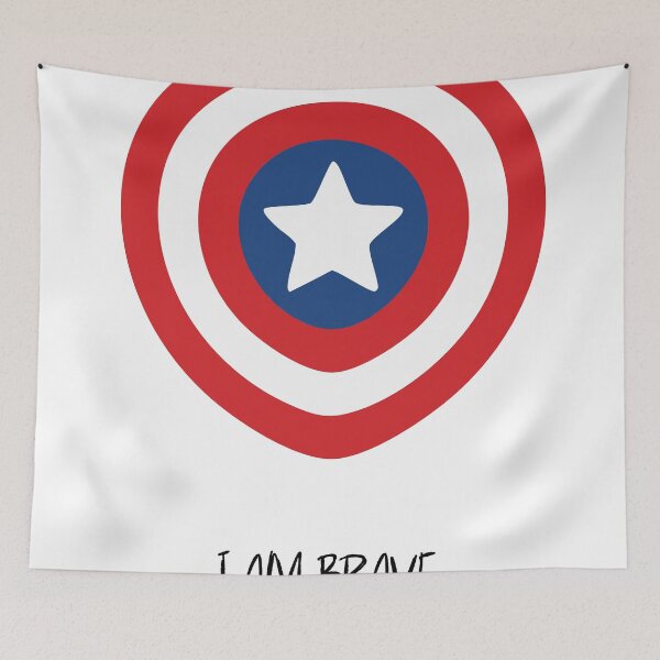 Item preview, I Am Brave – Courage & Empowerment Affirmation | Red White Blue Star Design designed and sold by DVNarts.