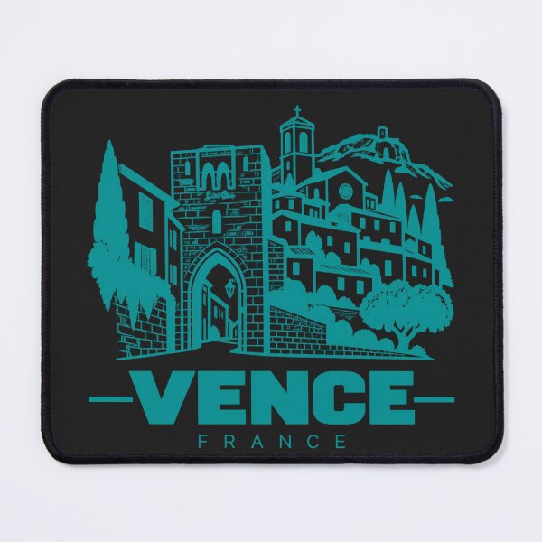 Item preview, Vence France Line Art Landmark Poster designed and sold by CMYKStudio.