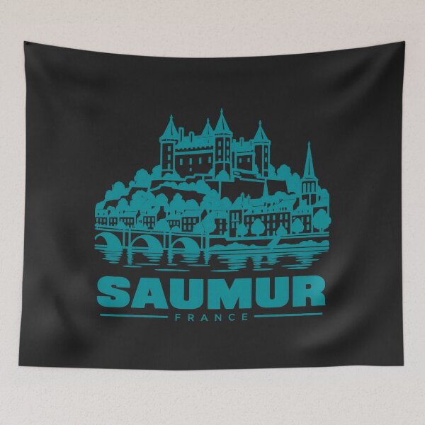 Item preview, Saumur France Line Art Landmark Poster designed and sold by CMYKStudio.