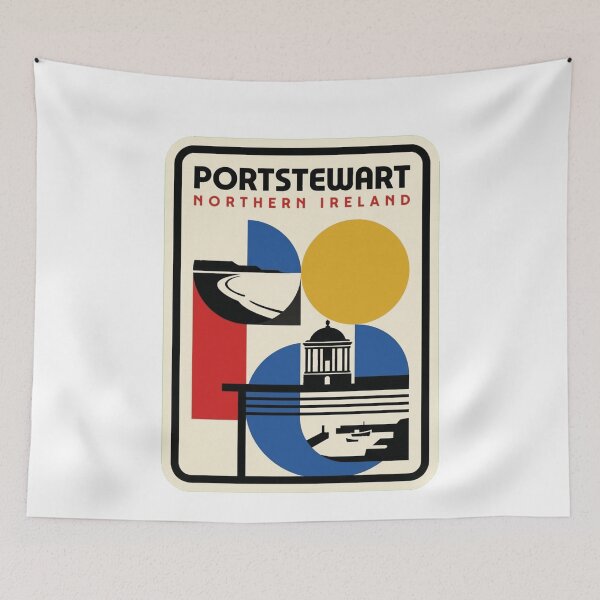 Item preview, Retro Portstewart Bauhaus Geometric Skyline designed and sold by k3rstman1.