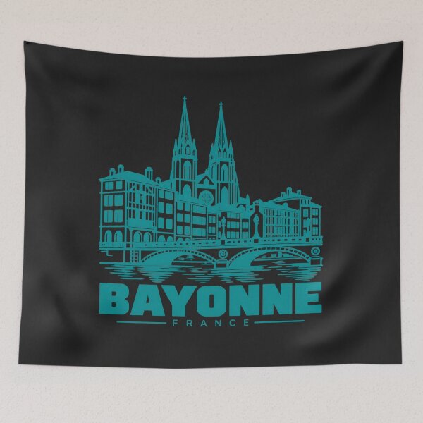 Item preview, Bayonne France Line Art Landmark Poster designed and sold by CMYKStudio.
