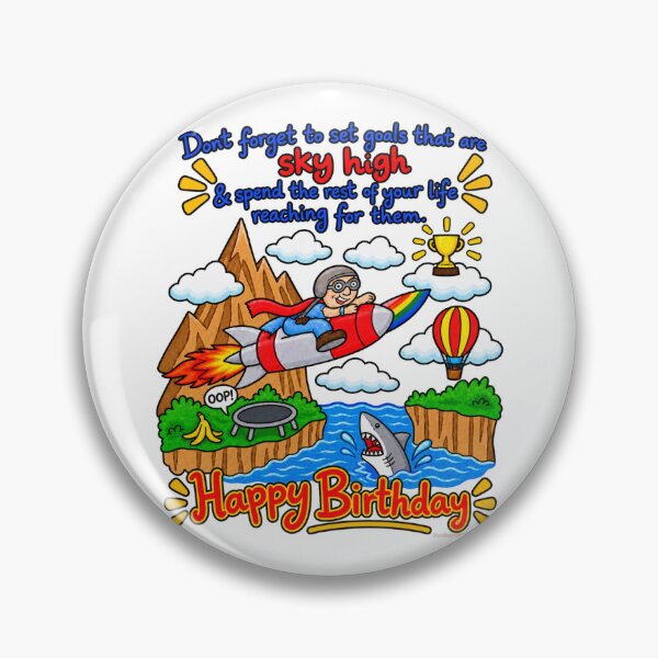 Item preview, Sky High Birthday Goals – Funny Adventure & Growing Older Humor designed and sold by newsuept25.art.