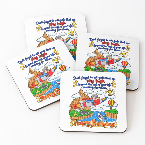 Item preview, Sky High Birthday Goals – Funny Adventure & Growing Older Humor designed and sold by newsuept25.art.