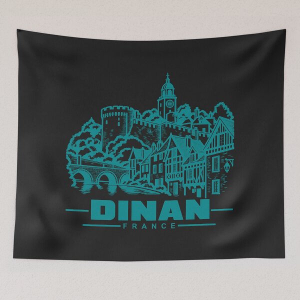Item preview, Dinan France Line Art Landmark Poster designed and sold by CMYKStudio.