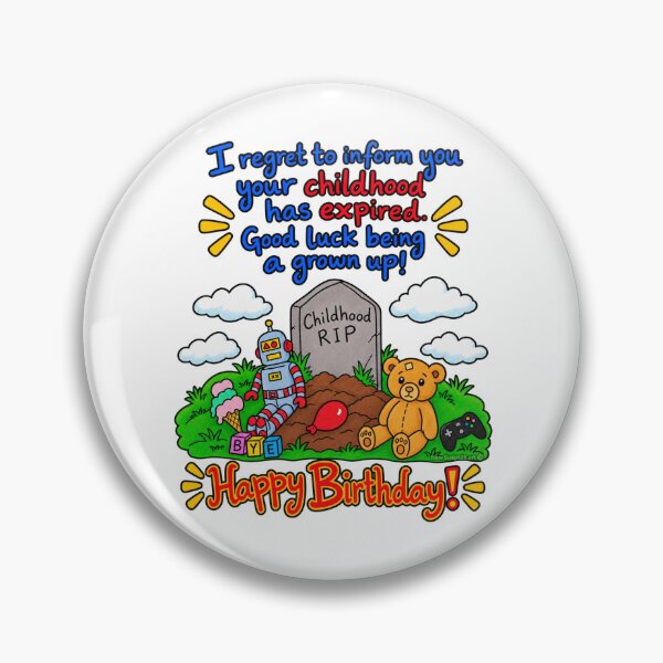 Item preview, Funny Childhood Expired Birthday – Growing Up Humor designed and sold by newsuept25.art.