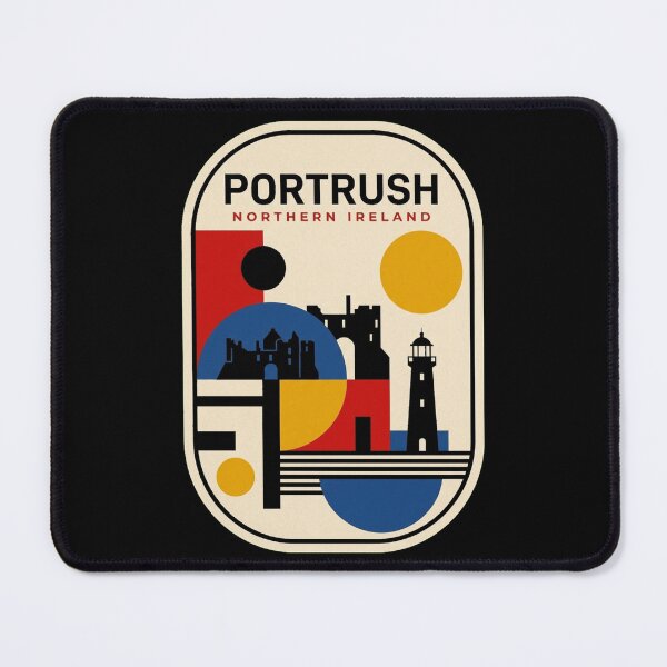 Item preview, Retro Portrush Bauhaus Geometric Skyline designed and sold by k3rstman1.
