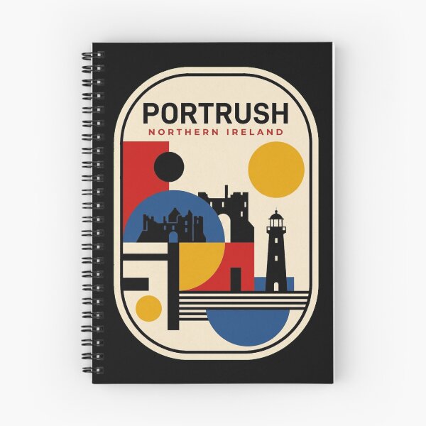 Item preview, Retro Portrush Bauhaus Geometric Skyline designed and sold by k3rstman1.