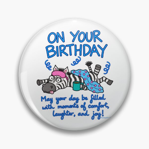 Item preview, Funny Birthday Zebra – Cozy Coffee & Birthday Wishes designed and sold by newsuept25.art.