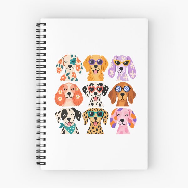 Item preview, Nine Colorful Dogs with Retro Flower Sunglasses designed and sold by skyartdesign.