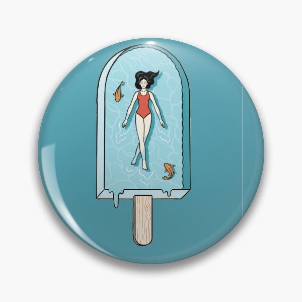 Item preview, Vintage Pool Popsicle Swimmer – Retro Summer Vacation Art designed and sold by mrworld000.