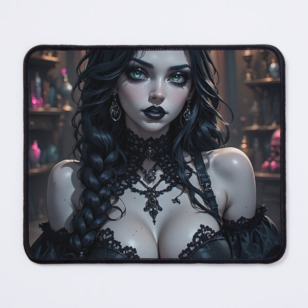 Item preview, Hot Halloween Anime Babe Goth Mommy Waifu Woman designed and sold by Your New Fixation.