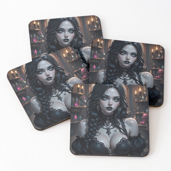 Item preview, Hot Halloween Anime Babe Goth Mommy Waifu Woman designed and sold by Your New Fixation.