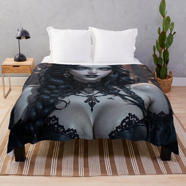 Item preview, Hot Halloween Anime Babe Goth Mommy Waifu Woman designed and sold by Your New Fixation.