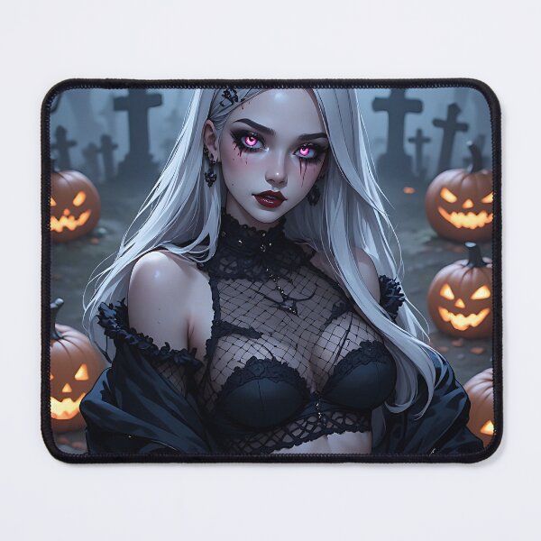 Item preview, Hot Halloween Anime Babe Goth Mommy Waifu Woman designed and sold by Your New Fixation.
