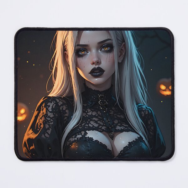 Item preview, Hot Halloween Anime Babe Goth Mommy Waifu Woman designed and sold by Your New Fixation.