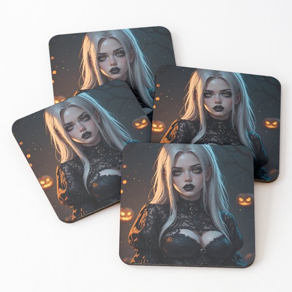Item preview, Hot Halloween Anime Babe Goth Mommy Waifu Woman designed and sold by Your New Fixation.